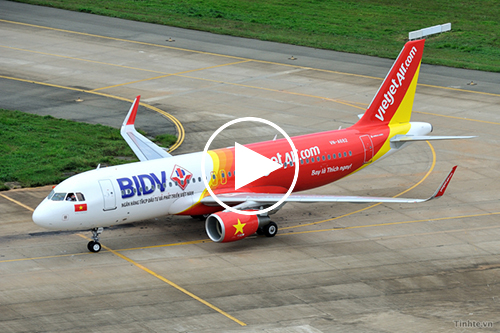 Máy bay Airbus A320 cánh cong Sharklets của VietJetAir đã về Việt Nam
