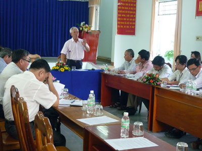 Ông Nguyễn Chiến Thắng phát biểu tại buổi làm việc