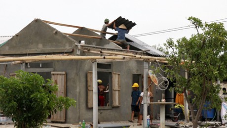 Nhân dân khắc phục hậu quả bão số 10