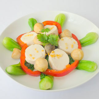 Đậu hũ non xốt nấm rơm