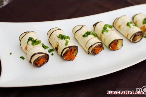 Cà tím cuộn nướng