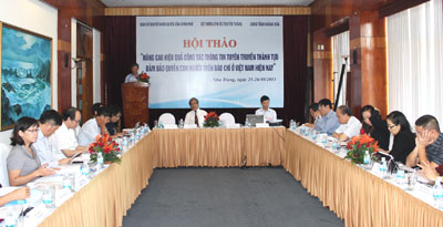 Nâng cao hiệu quả công tác thông tin, tuyên truyền thành tựu đảm bảo quyền con người trên báo chí