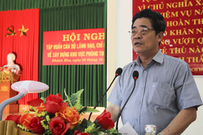 Nâng cao trách nhiệm của lãnh đạo, cấp ủy, chính quyền các cấp về xây dựng khu vực phòng thủ