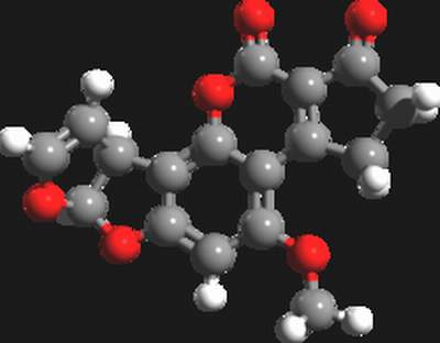 Cấu trúc hóa học của aflatoxin.