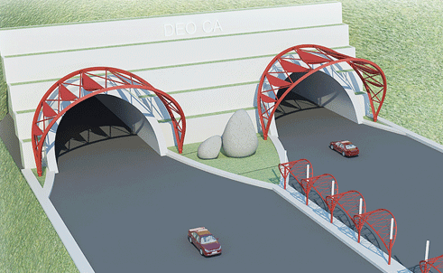 Phối cảnh dự án Hầm đường bộ qua Đèo Cả.