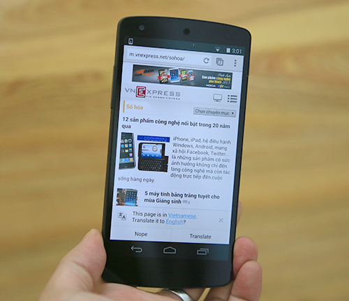 Nexus 5 chính hãng do LG sản xuất tại Việt Nam. 