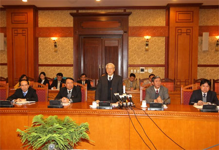 Tổng Bí thư Nguyễn Phú Trọng làm việc với Thường trực Hội đồng Lý luận Trung ương