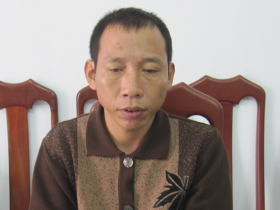 Vũ Văn Lưu tại cơ quan Công an.