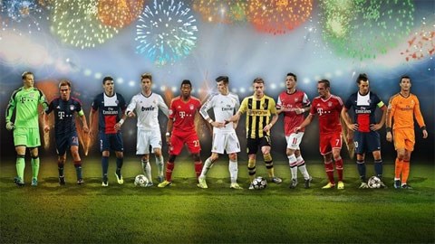 Đội hình tiêu biểu năm 2013 của UEFA không có Messi
