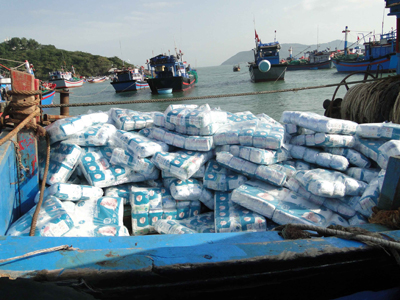 Phát hiện container trôi dạt trên biển