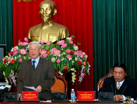 Tổng Bí thư Nguyễn Phú Trọng làm việc với Ban Nội chính Trung ương