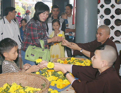 Xin lộc đầu năm.