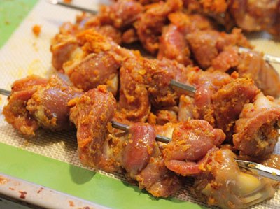 Mề gà nướng nghệ