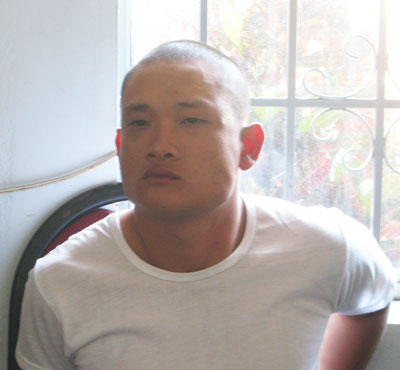 Đối tượng Phan Chính Tâm tại cơ quan điều tra.