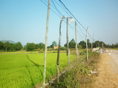 Trụ điện không an toàn