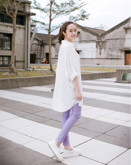 Đẹp trong veo với sơ mi trắng