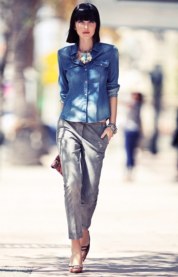 Diện denim đúng xu hướng hè