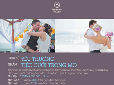 Khách sạn Sheraton: Tổ chức thi ảnh "Đám cưới trong mơ"
