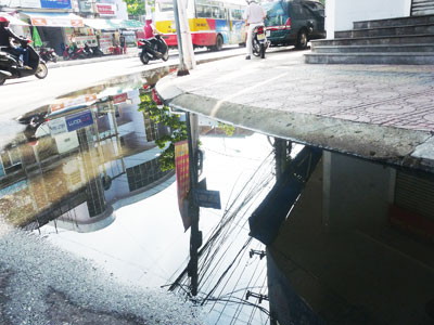 Điểm thường xuyên bị đọng nước