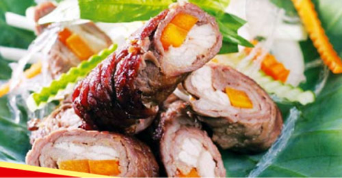 Bò nướng lá sen