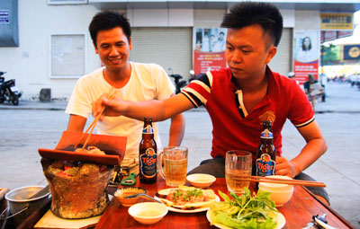 Nướng ngói ở Nha Trang