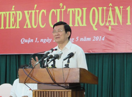 Chủ tịch nước Trương Tấn Sang: Đấu tranh bảo vệ chủ quyền phải bình tĩnh, sáng suốt