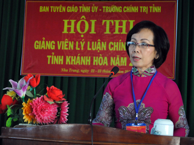 Khai mạc hội thi Giảng viên lý luận chính trị giỏi tỉnh Khánh Hòa năm 2014