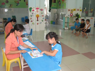 Khảo sát trẻ mẫu giáo 5 tuổi trước khi vào lớp 1: Hầu hết đạt yêu cầu