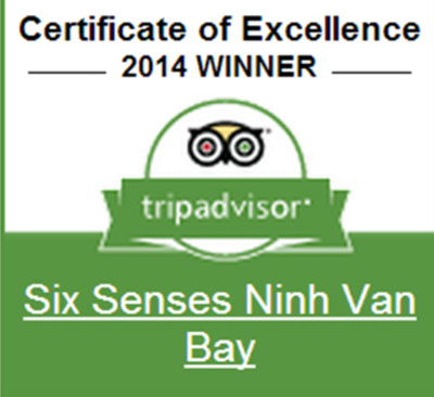 Six Senses Ninh Van Bay nhận Chứng nhận xuất sắc của TripAdvisor