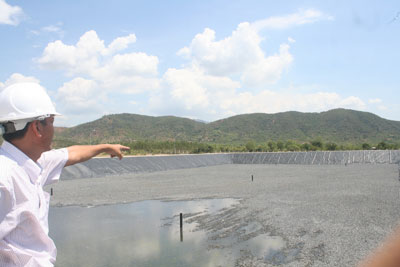 Bãi chôn lấp chất thải rắn đã hoàn thành, chuẩn bị đưa vào sử dụng.