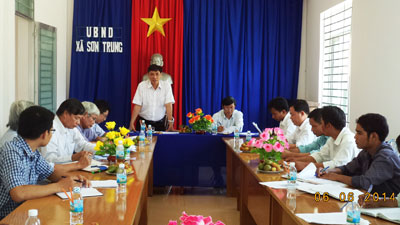 Làm việc với xã Sơn Trung, Sơn Thái