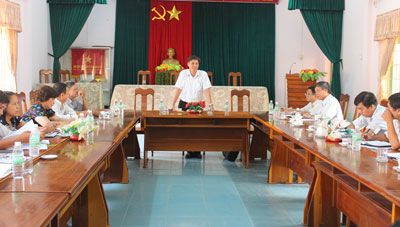 Làm việc tại xã Diên Lạc, Ninh Lộc