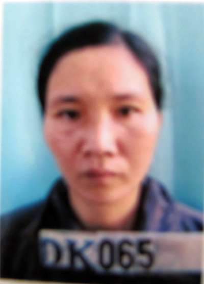 Nguyễn Thị Mai Hoa tại cơ quan điều tra.