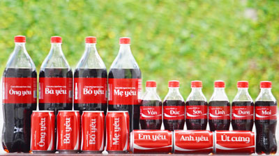 Lần đầu tiên và duy nhất Coca-Cola in tên người tiêu dùng lên nhãn sản phẩm