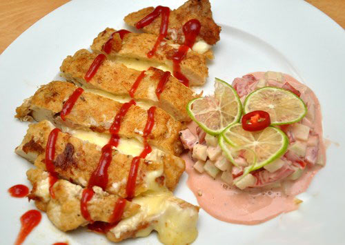 Gà chiên pho mai vừa ngon vừa chất