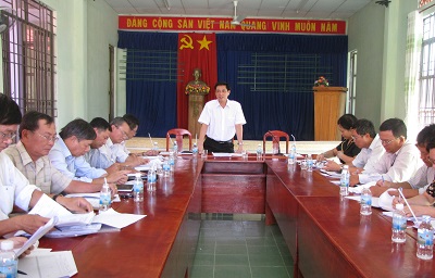  OOng Lê Đức Vinh phát biểu tại buổi làm việc.