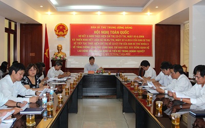 Hội nghị trực tuyến toàn quốc sơ kết 5 năm thực hiện Chỉ thị 22 của Ban Bí thư khóa X