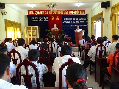 Tiếp xúc cử tri huyện Khánh Vĩnh