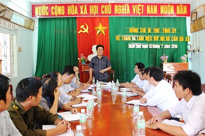 Ông Lê Thanh Quang phát biểu chỉ đạo tại buổi làm việc.