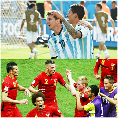 Trong trận cầu đêm ngày 5-7, cơ hội chia đều cho cả Bỉ và Argentina.