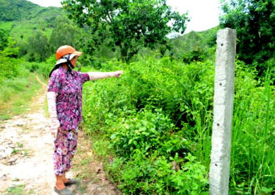  Phần đất đang tranh chấp.