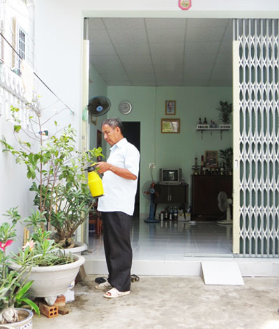 Căn nhà của thương binh Dương Ngọc Đáng được xây mới từ sự hỗ trợ  của Đề án và đóng góp của cán bộ, nhân viên Viện Kiểm sát tỉnh.