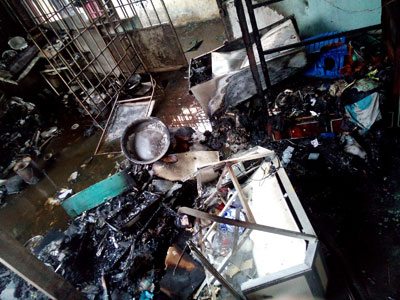 Hỏa hoạn tại nhà dân, 1 người bị thương