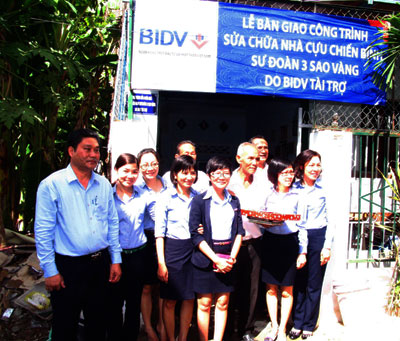 BIDV: Hỗ trợ sửa chữa nhà ở cho cựu chiến binh Sư đoàn 3 Sao Vàng