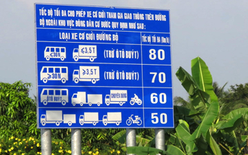 Nhiều biển báo thông tin tốc độ gây hiểu nhầm cho người lái xe. (Ảnh: Internet)