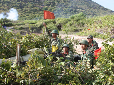 Diễn tập tăng cường phòng thủ đảo