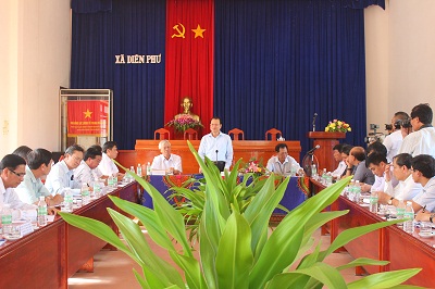 Phó Thủ tướng Vũ Văn Ninh phát biểu chỉ đạo tại buổi làm việc với xã Diên Phú.