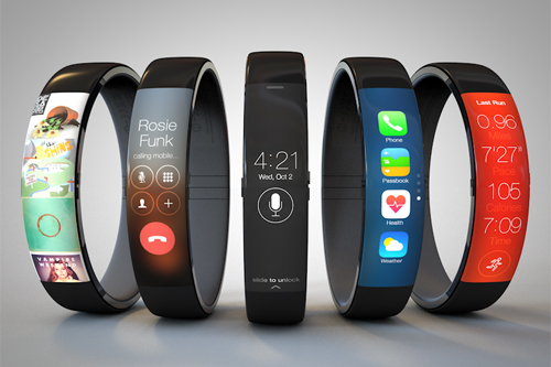  Một mẫu concept vòng đeo tay dành cho iWatch của Apple.