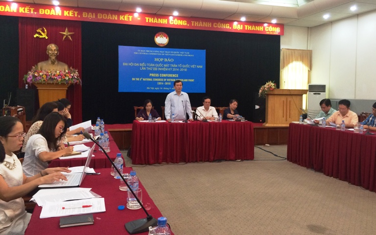  Quang cảnh buổi họp báo. (Ảnh: TA)