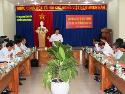 Huyện Vạn Ninh cần rà soát lại các chỉ tiêu phát triển kinh tế - xã hội